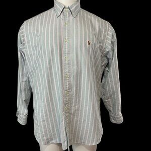 Ralph Lauren classic fit men's 17 dress shirt pink blue classic fit (5)